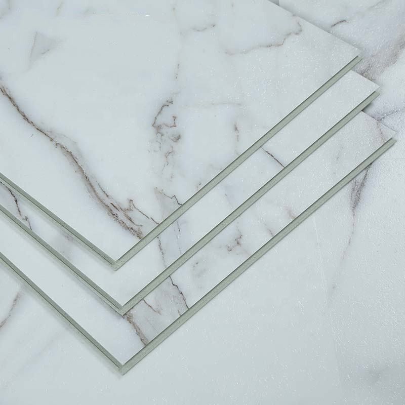 FSC 4.0 밀리미터 대리석 재질 보기 Spc 플로o링 상업적 Spc 방수 비닐 바닥