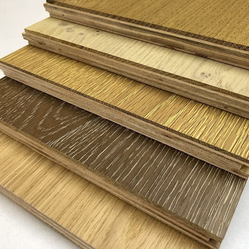 넓은 프랭크 세정은 주문형인 20 색깔에 바닥을 까는 오크 엔지니어드 우드를 압박했습니다