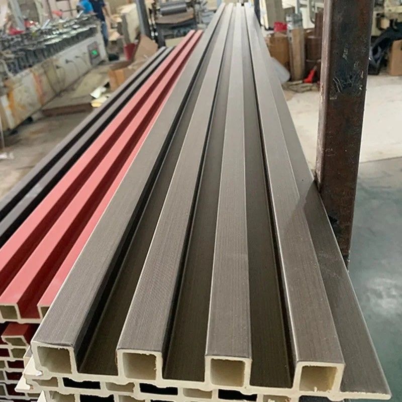 음향 내부 벽 장식 목재 3d 벽 패널 슬래트 WPC 클러딩 WPC 플루팅 벽 패널