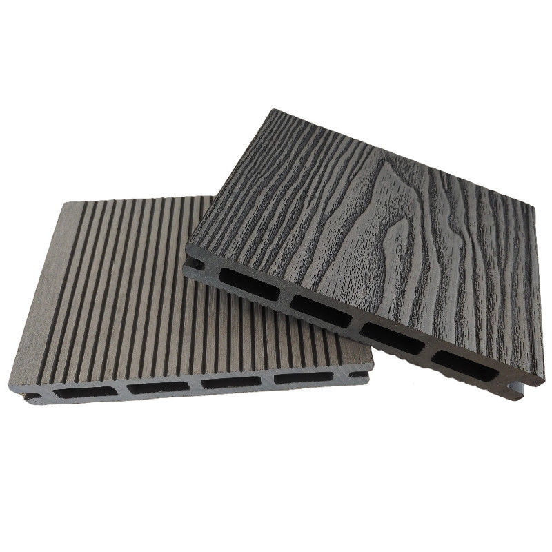 외관 나무 플라스틱 복합지붕 목재 바닥 3D 엠보스 WPC 바닥 복합지붕