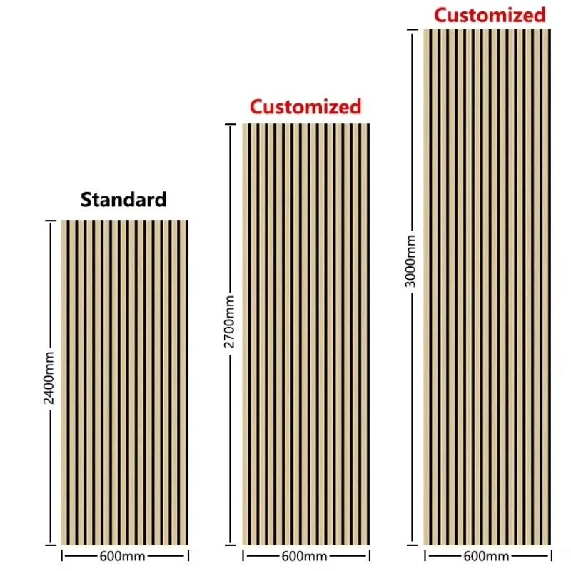 현대 인테리어 소음 격리 복합 목재 슬레이트 벽 아파트 사무실에서 소음 흡수를 위한 음향 흡수 패널