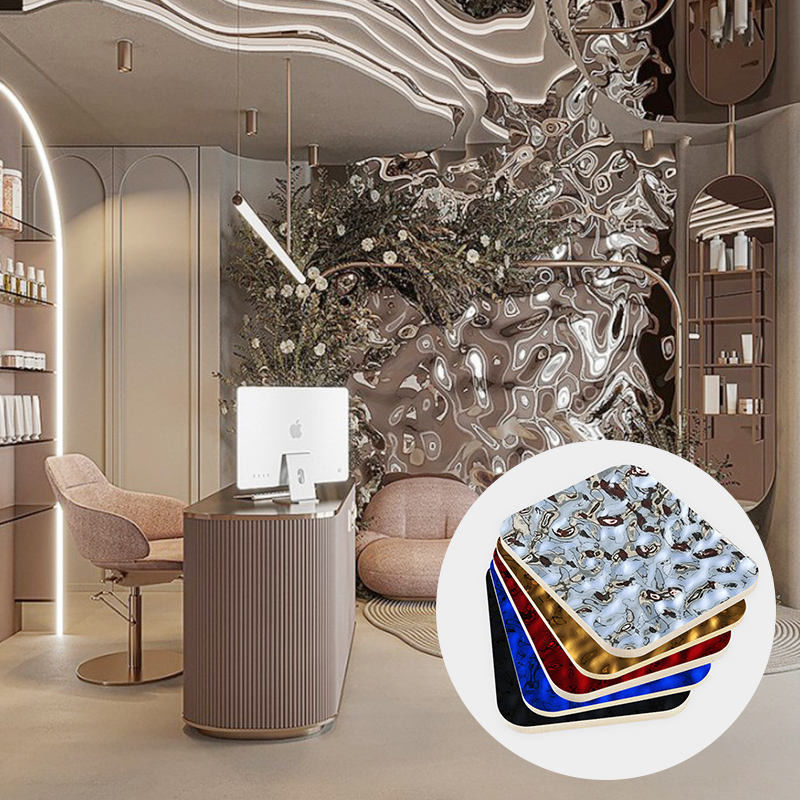 대나무 목탄 물 물결 나무 장단판 탄소 결정판 대나무 나무 섬유 벽 패널