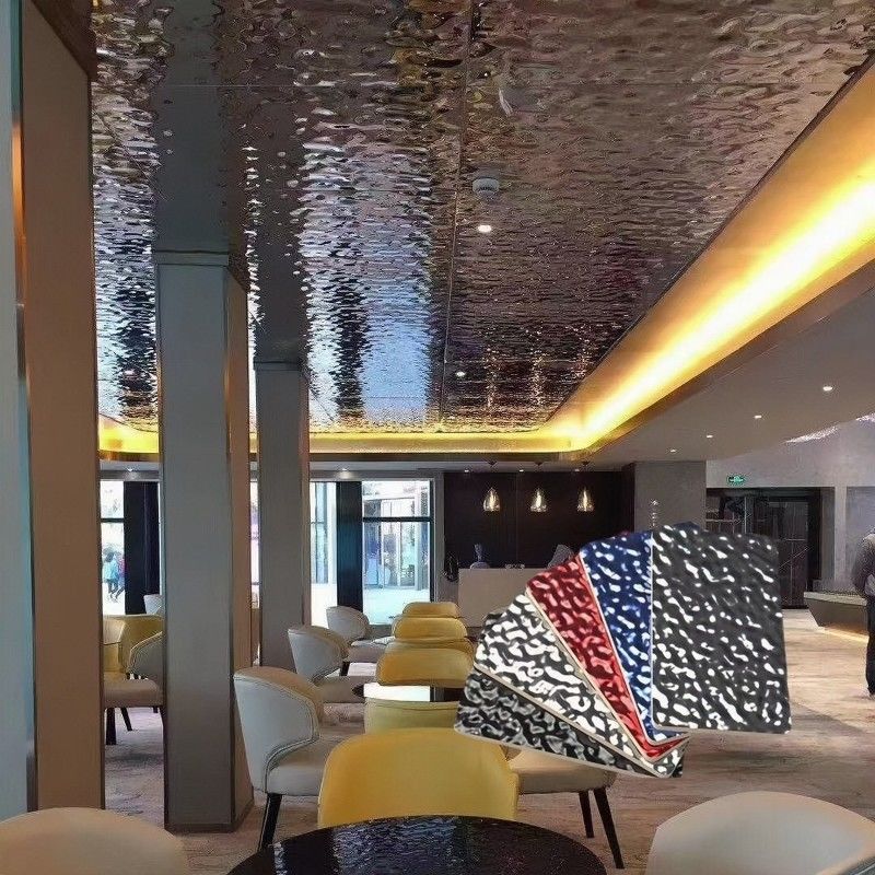 PVC 벽 패널 내부 물 물결 탄소 크리스탈 디자인 대나무 나무 섬유 대나무 석탄 보드 소리 방지 방화 방지