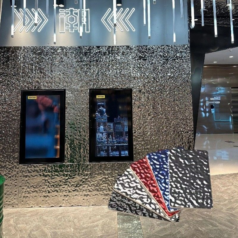 PVC 벽 패널 내부 물 물결 탄소 크리스탈 디자인 대나무 나무 섬유 대나무 석탄 보드 소리 방지 방화 방지