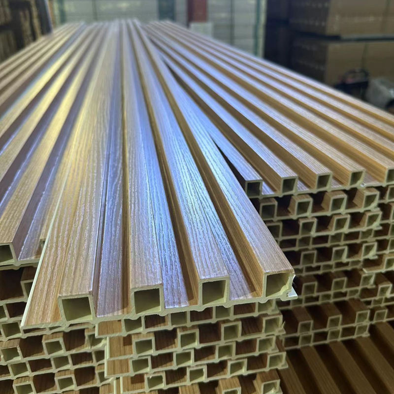 쉽게 설치 나무 복합 Wpc 벽 패널 외부 클레이딩 내부 플루트 된 벽 패널