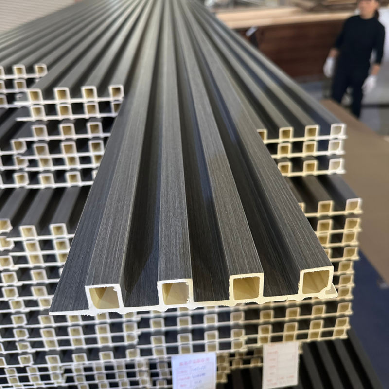 쉽게 설치 나무 복합 Wpc 벽 패널 외부 클레이딩 내부 플루트 된 벽 패널