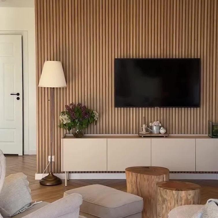 인테리어 WPC 플루트 벽 패널 3D PVC 나무 대안 야외 / 상업 / 부엌 / 체육관 패널 플라스틱 시트 방수 벽 패널