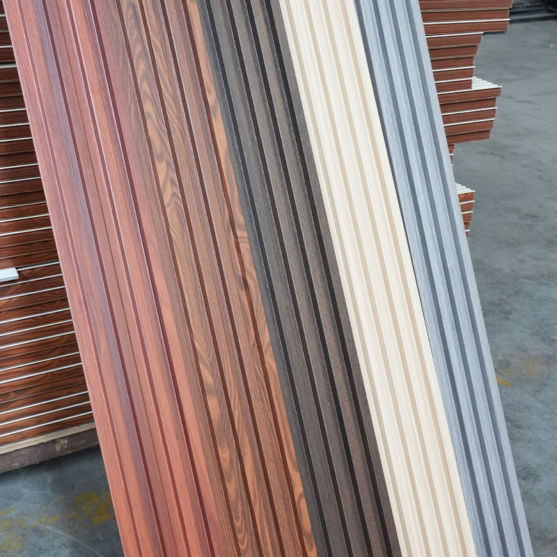 호텔 및 아파트 인테리어 장식용 TV 배경 방수 WPC 벽 패널 (플라스틱 재질)