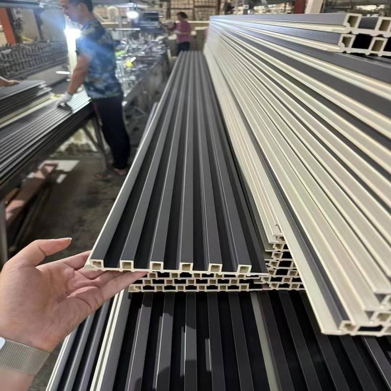 욕실 인테리어용 현대식 목재 플라스틱 복합재 WPC 벽 패널, PVC 대체재