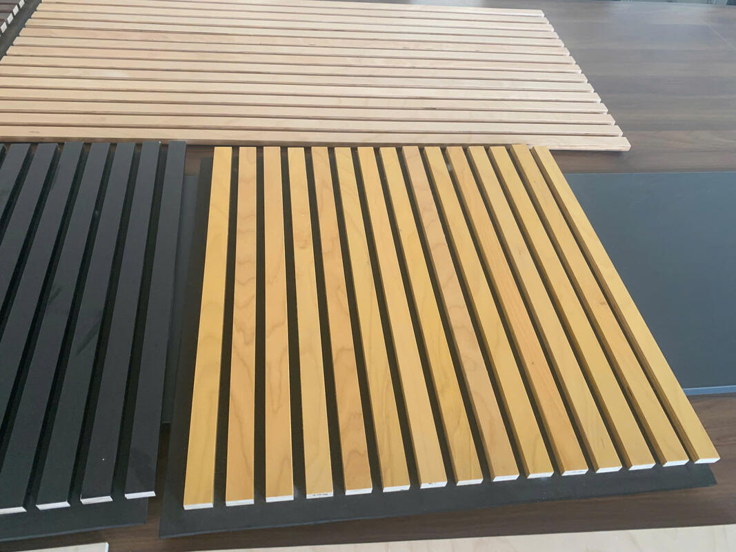 어쿠스틱 패널 벽 패널 보드 PET MDF 어쿠스틱 벽 장식 가구 어쿠스틱 나무 벽 패널 현대 디자인 유연