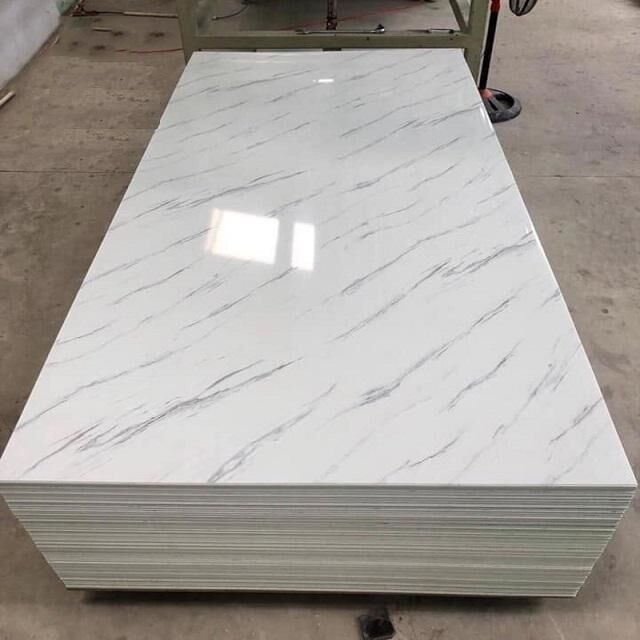 UV 대리석 효과가 있는 고품질 PVC 벽 패널, 호텔 장식용 방습 및 방수 WPC, 최저가