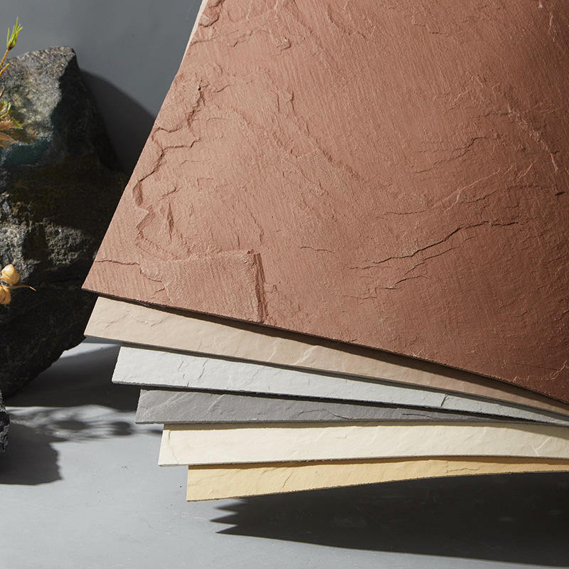 방수 방화 인조 연질 석재 트래버틴 벽 패널 클래식 스타일 벤딩 가능한 인공 유연 실내 클래딩