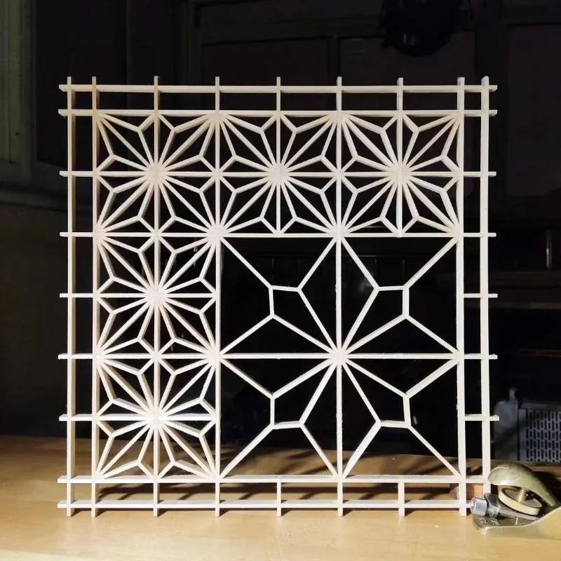 하이테크 전통 고작 손으로 만든 나무 꽃 칩 또는 Kumiko 가구 또는 창문