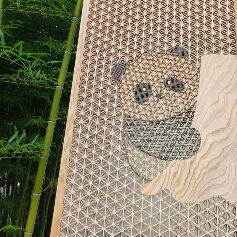 목조 Kumiko 목조 공예품 목조 문 창문 목조 상자 일본 음식점 장식 벽벽