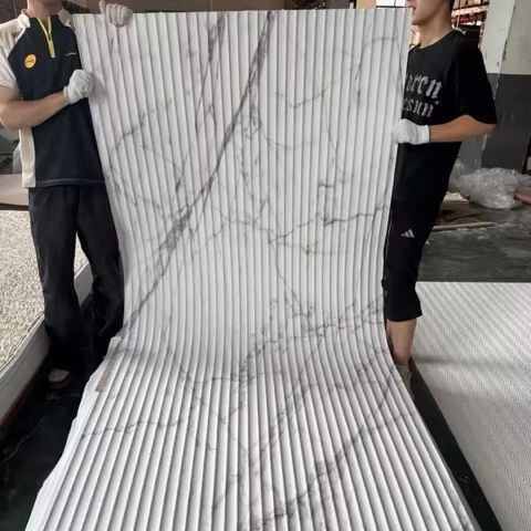 MCM 소프트 시리즈 현대 디자인 유연 인공 친환경 방화성 방수성 큰 슬랩 실내 외관 벽 장식 3D