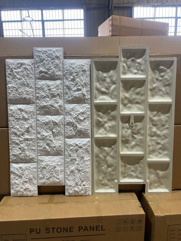 혁신적인 벽 장식 솔루션 방화성 방수성 PU 인위 돌 벽 패널