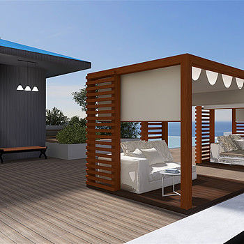 222mm×25mm을 다른 금속을 입히는 Co 구축 수지나무판 외벽