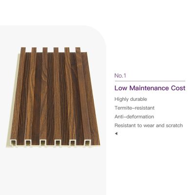 호텔 주거용 WPC 목재 인테리어 장식 대 벽 패널 장식 WPC 플루트 벽 패널
