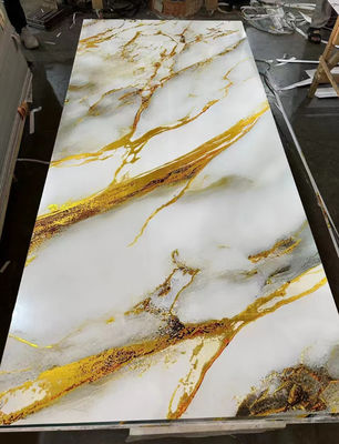 인테리어 대나무 석탄 섬유 나무 장단 금속 질감 고형 거울 PVC 벽 패널