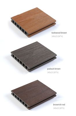 WPC 외관 타일 3D 엠보스 된 목재 플라스틱 복합 도장