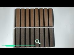 플루트 벽 패널 가루 목재 플라스틱 복합 WPC 벽 천장 패널 가루 목재 포니어